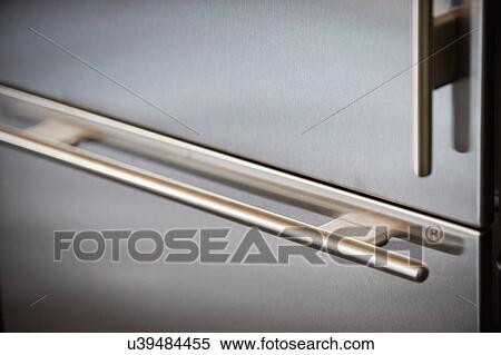Detail handle on stainless steel freezer; Irvine; California; USA View Large Photo Image Stock Photography - Detail handle on stainless steel freezer; Irvine; California; USA. Fotosearch