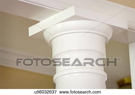 Stock Photo - Detail of decorative column; Potomac; Maryland; USA. Fotosearch