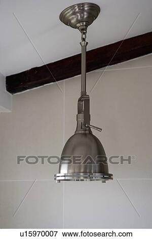 Stock Photo - Detail of metal pendant light; Hollywood; California; USA. Fotosearch