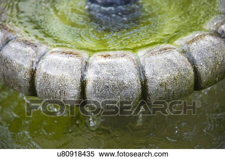 Stock Photography - Detail of stone fountain; Irvine; California; USA. Fotosearch
