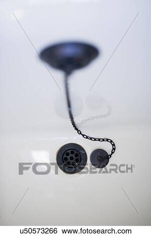 Detail of unplugged bathtub drain; Irvine; California; USA View Large Photo Image Stock Photograph - Detail of unplugged bathtub drain; Irvine; California; USA. Fotosearch