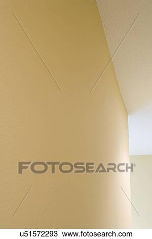 Stock Image - Detail of wall and ceiling; Tustin; California; USA. Fotosearch