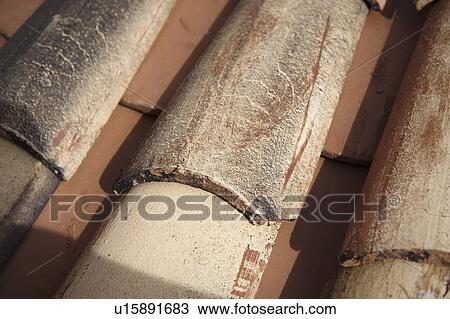Detail red tile roof View Large Photo Image Stock Image - Detail red tile roof. Fotosearch