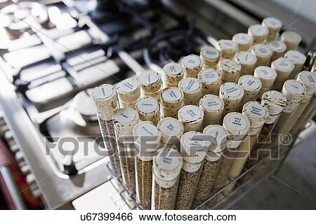 Detail spices in spice rack View Large Photo Image Stock Photograph - Detail spices in spice rack. Fotosearch
