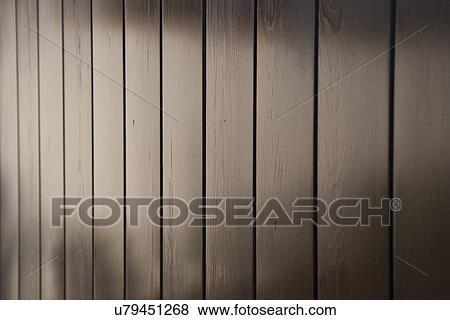 Stock Photo - Detail wood slated fence; Irvine; California; USA. Fotosearch