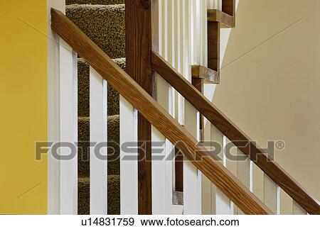 Detail Wooden Staircase Railing Stock Photo U14831759 Fotosearch