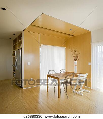 Stock Image - Dining area in a modern house, San Diego, California, United States of America. Fotosearch