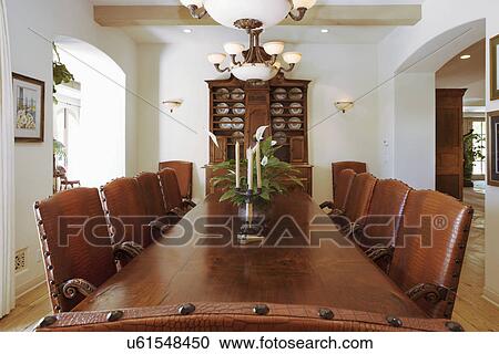 Dinning room with candlestick holder on table, California, USA View Large Photo Image Stock Image - Dinning room with candlestick holder on table, California, USA. Fotosearch