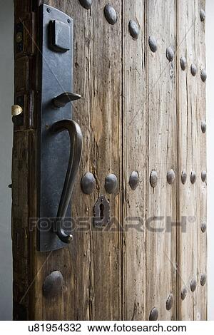 Doorknob And Keyhole Of Old Wooden Door Hollywood California