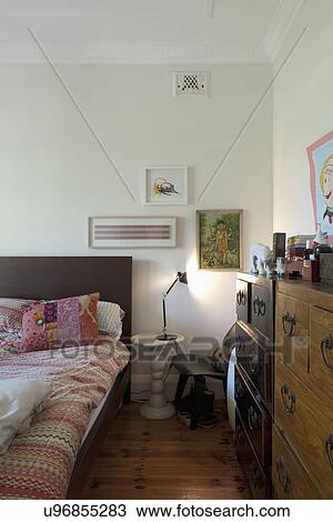 Stock Image - Dressers in bedroom; Sydney; Australia. Fotosearch