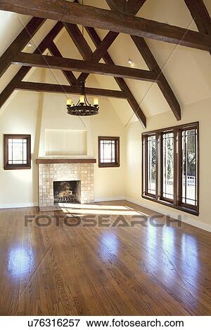 Empty living room with hardwood floor, Pasadena, California, USA View Large Photo Image Stock Photo - Empty living room with hardwood floor, Pasadena, California, USA. Fotosearch