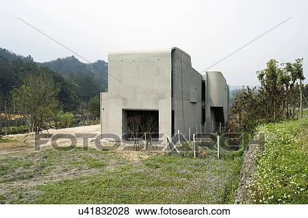 Exterior modern home under construction View Large Photo Image Stock Photo - Exterior modern home under construction. Fotosearch
