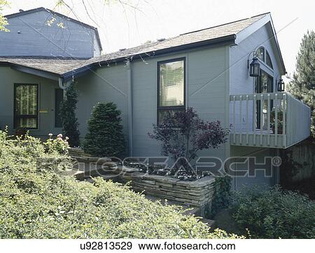 Stock Photo - Exterior of traditional house. Fotosearch
