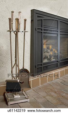 Fireplaces Adams Copper Look Fireplace Tools Prairie Style Gas