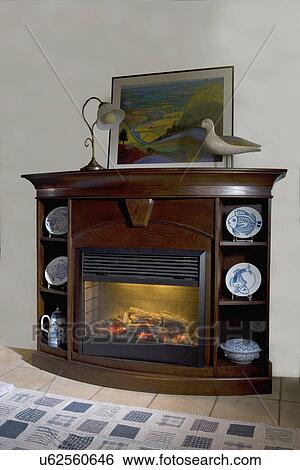 Fireplaces Dimplex Electric 26 Devon Wood Mantel With Shelves