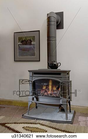 Fireplaces Lopi Gas Burning Stove Looks Like A Wood Burning