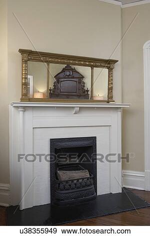 Fireplaces Vignette Of Fireplace Restored Victorian House