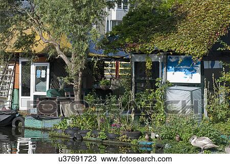 Floating cottage with plants View Large Photo Image Stock Image - Floating cottage with plants. Fotosearch