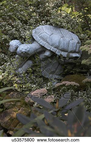 GARDEN: DETAIL turtle sculptures View Large Photo Image Stock Image - GARDEN: DETAIL turtle sculptures. Fotosearch