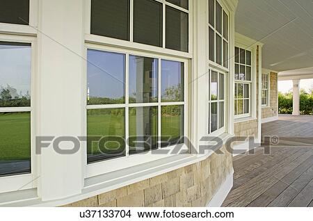Glass windows in single family home View Large Photo Image Picture - Glass windows in single family home. Fotosearch