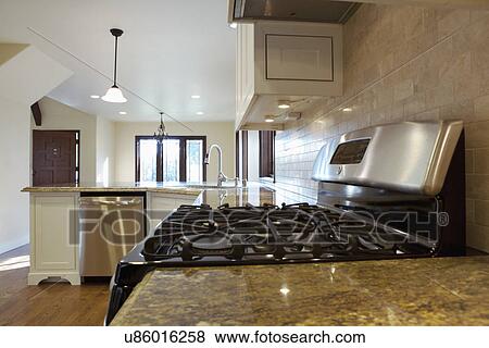 Granite Countertops In Remodeled Kitchen Pasadena California