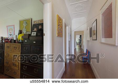 Picture - Hallway through traditional home; Sydney; Australia. Fotosearch