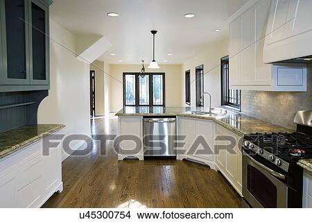 Hardwood floor in kitchen, Pasadena, California, USA View Large Photo Image Picture - Hardwood floor in kitchen, Pasadena, California, USA. Fotosearch