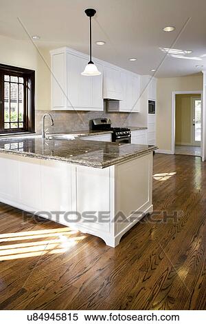 Hardwood floor in traditional kitchen, Pasadena, California, USA View Large Photo Image Stock Photography - Hardwood floor in traditional kitchen, Pasadena, California, USA. Fotosearch