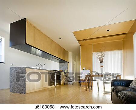 Hardwood Floors In Modern Kitchen San Diego California United