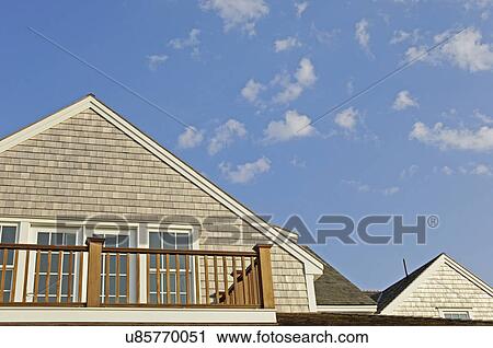 Stock Image - High section of single family home. Fotosearch