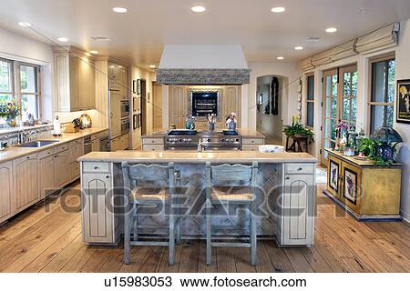 Interior of a domestic kitchen, California, USA View Large Photo Image Stock Image - Interior of a domestic kitchen, California, USA. Fotosearch
