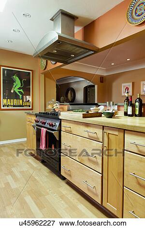 Interior of contemporary kitchen, Santa Fe, New Mexico, USA View Large Photo Image Stock Photo - Interior of contemporary kitchen, Santa Fe, New Mexico, USA. Fotosearch