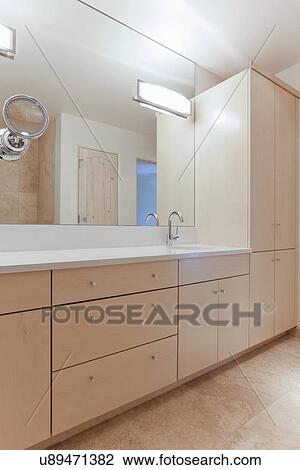 Interior of empty contemporary bathroom, Santa Fe, New Mexico, USA View Large Photo Image Stock Image - Interior of empty contemporary bathroom, Santa Fe, New Mexico, USA. Fotosearch