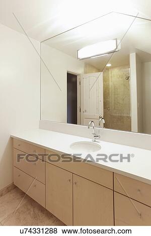 Interior of empty contemporary bathroom, Santa Fe, New Mexico, USA View Large Photo Image Stock Photo - Interior of empty contemporary bathroom, Santa Fe, New Mexico, USA. Fotosearch
