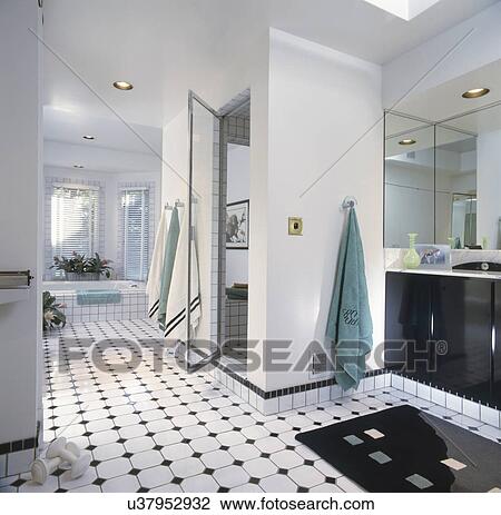 Interior of modern spacious bathroom View Large Photo Image Stock Image - Interior of modern spacious bathroom. Fotosearch