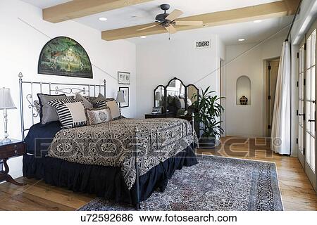 Interior of tidy bedroom, California, USA View Large Photo Image Stock Photograph - Interior of tidy bedroom, California, USA. Fotosearch