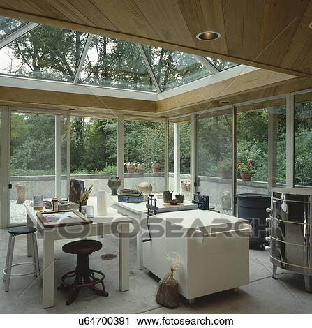 Interior of traditional art studio with glass windows View Large Photo Image Stock Image - Interior of traditional art studio with glass windows. Fotosearch