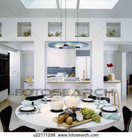 Interior of traditional kitchen with dining table View Large Photo Image Stock Photo - Interior of traditional kitchen with dining table. Fotosearch