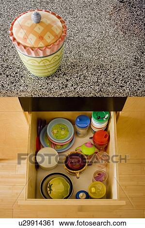 Kids plates and cups in drawer, San Diego, California, USA View Large Photo Image Stock Image - Kids plates and cups in drawer, San Diego, California, USA. Fotosearch