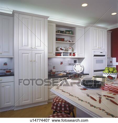 Kitchen White Cabinets With Paneled Doors Fluted Cabinet Edges