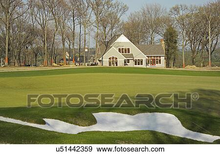Stock Photo - Lawn in front of single family home. Fotosearch