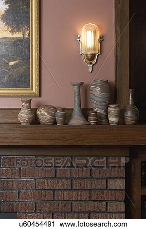 Stock Photography Of Living Room Arts And Crafts Style Home