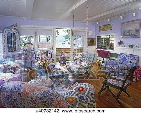 Living Rooms Lilac Walls White Trim Bright And Cheery Lots Of