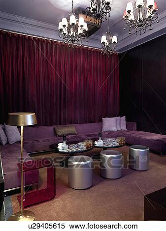 Stock Photography - Lounge area inside nightclub. Fotosearch