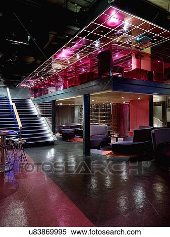 Stock Photography - Lounge area inside nightclub. Fotosearch