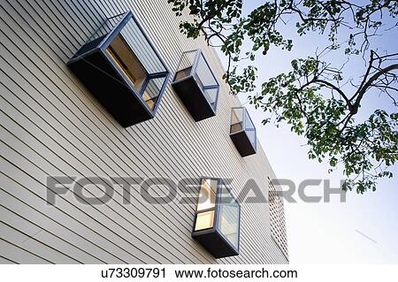 Low angle view of modern bay windows, San Diego, California, USA View Large Photo Image Stock Image - Low angle view of modern bay windows, San Diego, California, USA. Fotosearch