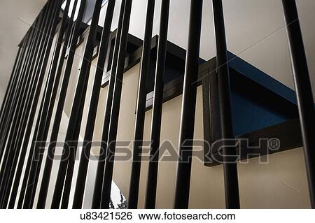 Low angle view of railing along modern staircase, San Diego, California, USA View Large Photo Image Stock Photograph - Low angle view of railing along modern staircase, San Diego, California, USA. Fotosearch