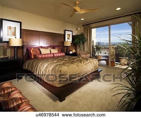 Master bedroom with patio; Aliso Viejo; California; USA View Large Photo Image Picture - Master bedroom with patio; Aliso Viejo; California; USA. Fotosearch