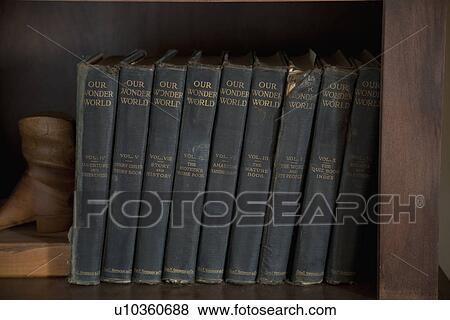 Old books on bookshelf; Porterville; California; USA View Large Photo Image Stock Photo - Old books on bookshelf; Porterville; California; USA. Fotosearch
