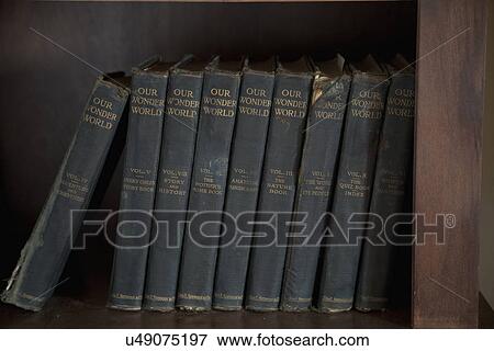 Old books on bookshelf; Porterville; California; USA View Large Photo Image Stock Photo - Old books on bookshelf; Porterville; California; USA. Fotosearch